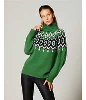 Antonio Melani Julia Fair Isle Cashmere Turtleneck Sweater