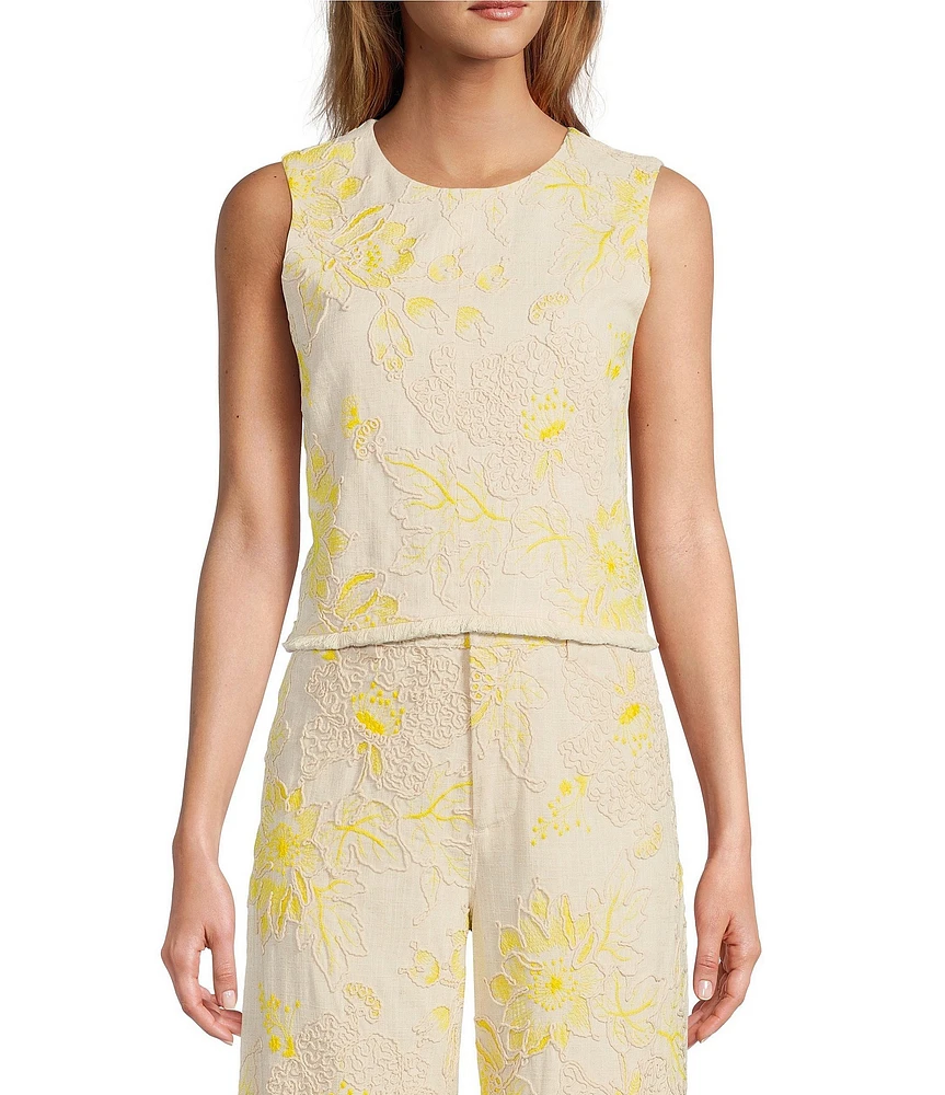 Antonio Melani Coordinating Kai Floral Soutache Sleeveless Blouse