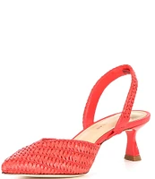 Antonio Melani Kaia Raffia Halter Slingback Pumps