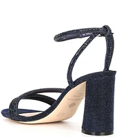 Antonio Melani Kameron Rhinestone Strap Block Heel Dress Sandals