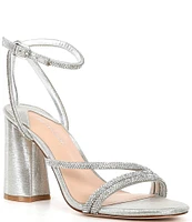 Antonio Melani Kameron Rhinestone Strap Block Heel Dress Sandals