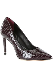 Antonio Melani Kara Crocodile Patent Leather Pointed Toe Pumps