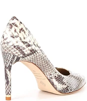 Antonio Melani Kara Pointed Toe Snake Embossed Leather Pumps