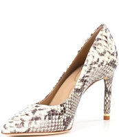 Antonio Melani Kara Pointed Toe Snake Embossed Leather Pumps