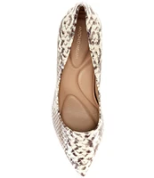 Antonio Melani Kara Pointed Toe Snake Embossed Leather Pumps