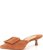 Antonio Melani Kendra Suede Buckle Detail Dress Mules