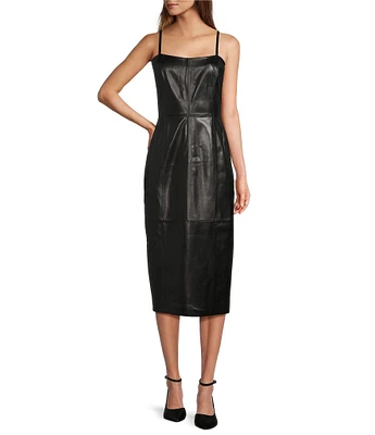 Antonio Melani Kim Sheath Leather Dress