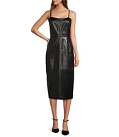 Antonio Melani Kim Sheath Leather Dress