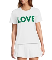 Antonio Melani Knit Crew Neck Short Sleeve #double;Love#double; Tee