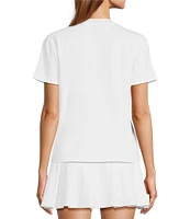 Antonio Melani Knit Crew Neck Short Sleeve #double;Love#double; Tee