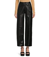 Antonio Melani Layla Genuine Leather Straight Wide Leg Pant