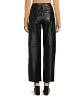 Antonio Melani Layla Genuine Leather Straight Wide Leg Pant