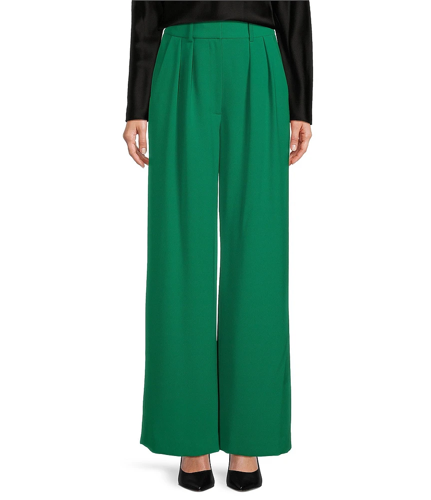 Antonio Melani Lennox Stretch Crepe Wide Leg Trouser Pant