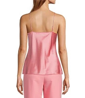 Antonio Melani Lila Silk Charmeuse Scoop Neck Sleeveless Blouse