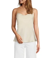 Antonio Melani Lila Silk Cowl Neck Cami Tank