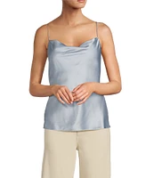 Antonio Melani Lila Silk Cowl Neck Cami Tank