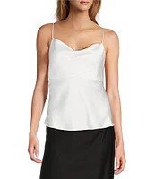 Antonio Melani Lila Silk Cowl Neck Cami Tank