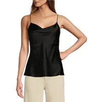 Antonio Melani Lila Silk Cowl Neck Cami Tank