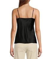 Antonio Melani Lila Silk Cowl Neck Cami Tank