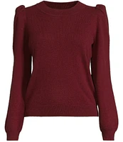 Antonio Melani Lisa Puff Sleeve Crew Neck Cashmere Sweater