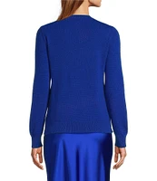 Antonio Melani Luxury Collection Cameron Cashmere Crew Neck Long Sleeve Knit Sweater