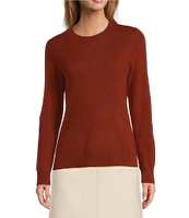 Antonio Melani Luxury Collection Cameron Cashmere Crew Neck Long Sleeve Knit Sweater