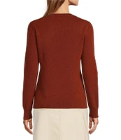 Antonio Melani Luxury Collection Cameron Cashmere Crew Neck Long Sleeve Knit Sweater