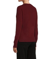 Antonio Melani Luxury Collection Cameron Cashmere Crew Neck Long Sleeve Knit Sweater