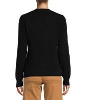 Antonio Melani Luxury Collection Cameron Cashmere Crew Neck Long Sleeve Knit Sweater