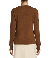 Antonio Melani Luxury Collection Cameron Cashmere Crew Neck Long Sleeve Knit Sweater