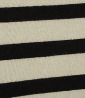 Antonio Melani Luxury Collection Cameron Cashmere Crew Neck Long Sleeve Striped Knit Sweater