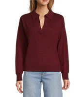 Antonio Melani Luxury Collection Maddie Cashmere Henley Long Sleeve Knit Sweater