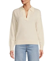 Antonio Melani Luxury Collection Maddie Cashmere Henley Long Sleeve Knit Sweater