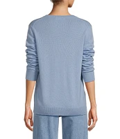 Antonio Melani Luxury Collection Monica Cashmere V-Neck Long Sleeve Knit Sweater