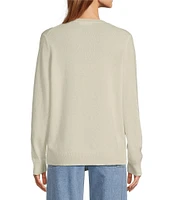 Antonio Melani Luxury Collection Monica Cashmere V-Neck Long Sleeve Knit Sweater