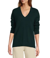 Antonio Melani Luxury Collection Monica Cashmere V-Neck Long Sleeve Knit Sweater