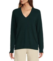 Antonio Melani Luxury Collection Monica Cashmere V-Neck Long Sleeve Knit Sweater