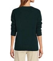 Antonio Melani Luxury Collection Monica Cashmere V-Neck Long Sleeve Knit Sweater