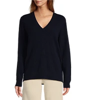 Antonio Melani Luxury Collection Monica Cashmere V-Neck Long Sleeve Knit Sweater