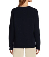 Antonio Melani Luxury Collection Monica Cashmere V-Neck Long Sleeve Knit Sweater