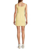 Antonio Melani Macy Tweed Beaded Scoop Neck Mini A-Line Dress