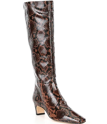 Antonio Melani Mades Snake Patent Leather Tall Dress Boots