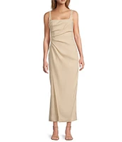 Antonio Melani Madison Stretch Linen Square Neck Sleeveless Dress