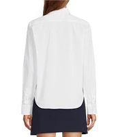 Antonio Melani Mallory Long Sleeve Point Collar Stretch Poplin Blouse