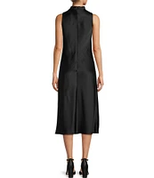 Antonio Melani Marine Satin Halter Neck Slip Dress