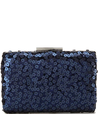 Antonio Melani Matte Sequin Minaudiere Clutch