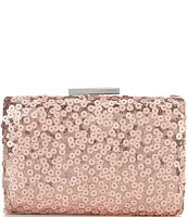 Antonio Melani Matte Sequin Minaudiere Clutch