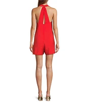 Antonio Melani Mazi Voile V-Neck Sleeveless Romper