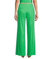 Antonio Melani Melinda Linen Blend Pleated Straight Leg Pants