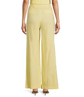 Antonio Melani Melinda Linen Blend Pleated Straight Leg Pants